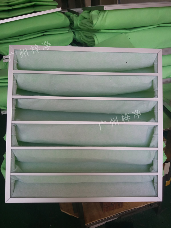過濾棉袋式初效過濾器采用G4等級過濾棉制作,過濾精度為5um。
